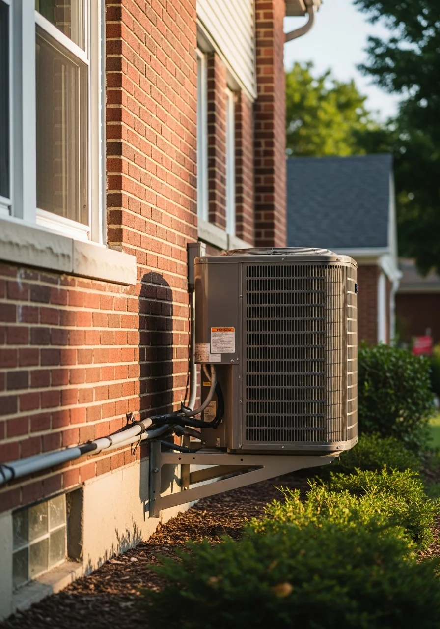 Skilled technician working on a Belleville home's exterior, demonstrating careful attention to detail.